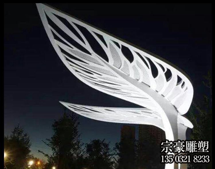 不銹鋼抽象樹(shù)葉大型景觀雕塑 不銹鋼抽象樹(shù)葉大型景觀雕塑