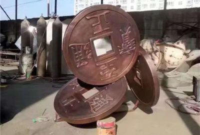 小錢、銅錢，鍛銅景觀雕塑